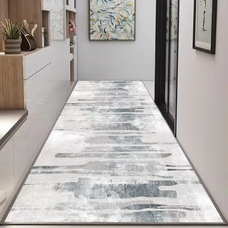 Abstract Easy Clean Long Carpets Modern Household Corridor Rugs Hotel Home Hallway Rug Anti Slip Lobby Aisle Floor Mat Washable 2