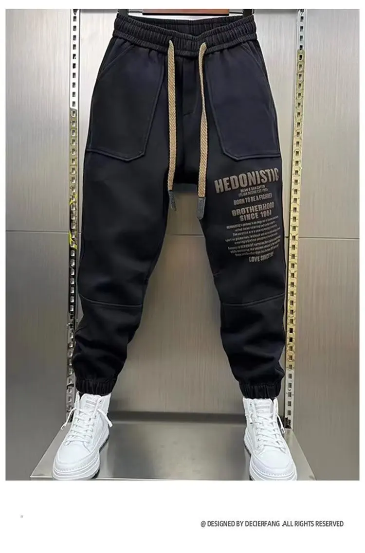 Pantalon Cargo Décontracté pour Homme, Mode Coréenne FjBaggy, Jogging de Gym, Streetwear Hip Hop, Y2K, Automne