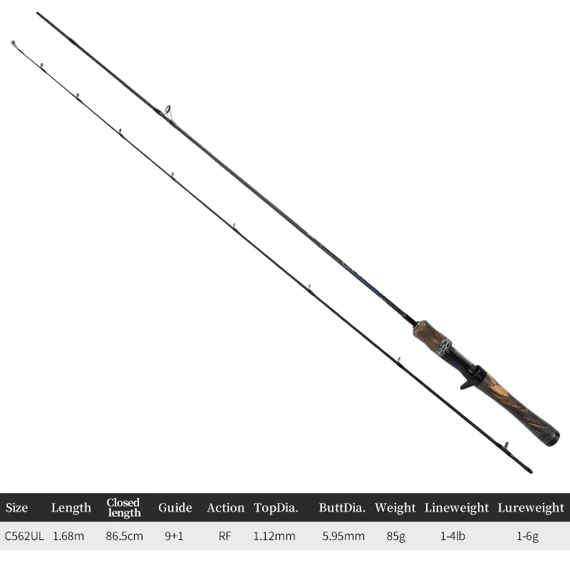 TSURINOYA SUBTILE Trout Game Spinnning Casting Rod FUJI Guide 1.60