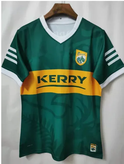 Kerry GAA Home Training Jersey Shirt Mens Rugby Jersey 25 Kerry Goalkeeper Size S-3XL Print name and number