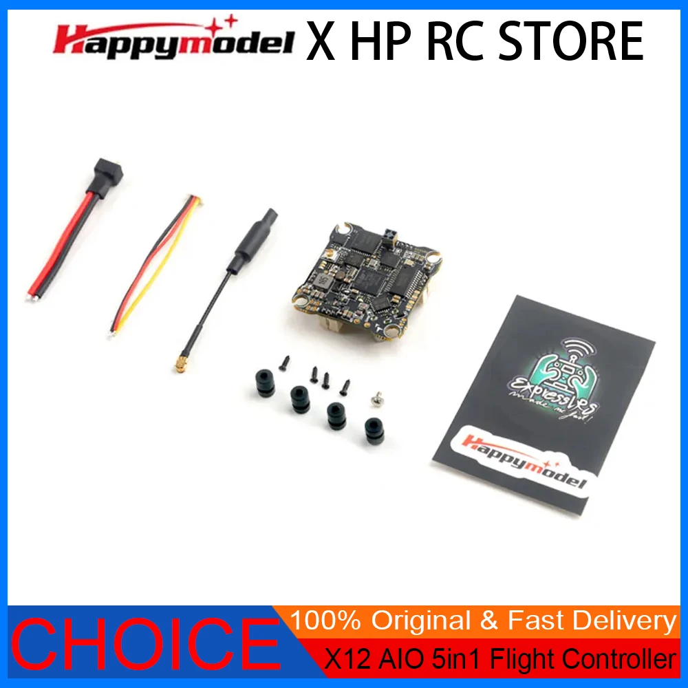 Happymodel X12 AIO 5-en-1 Contrôleur de Vol avec ELRS/FRSKY/PNP - 12A ESC, OPENVTX