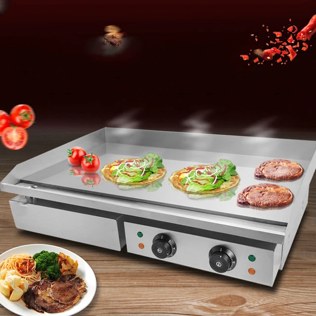 Electric Grill Multifunctional Mirror Chrome-plated Hand Grab Cake Commercial Iron Plate Barbecue Squid Steak Equipment
