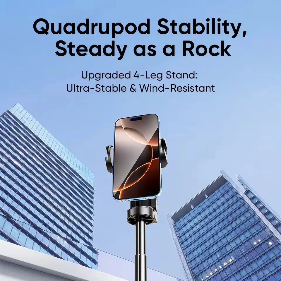 Compact Multi-Function Wireless Selfie Stick with Tripod and Bluetooth Remote