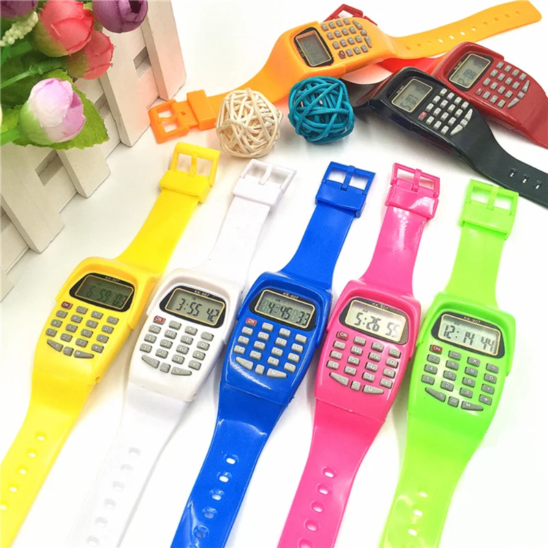 

Multifunction Digital Calculator Sports LED Watch Calculating Tool for Children