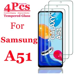 Ultra Clear Tempered Glass Screen Protector - Premium Anti - Scratch 9H Hardness - 3 Pcs (For Galaxy A51 4G)