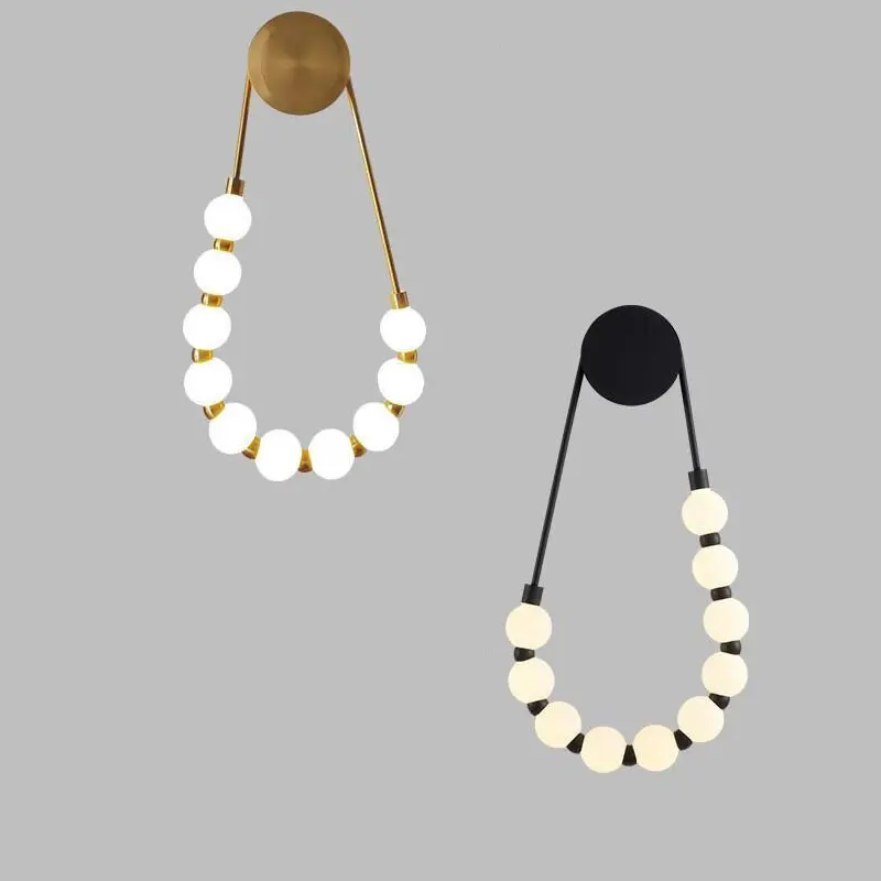 Creative Wall lamp Necklace lamp Background decoration Modern Simple Bedroom Bedhead Wall living room led light led wall lamp wall light