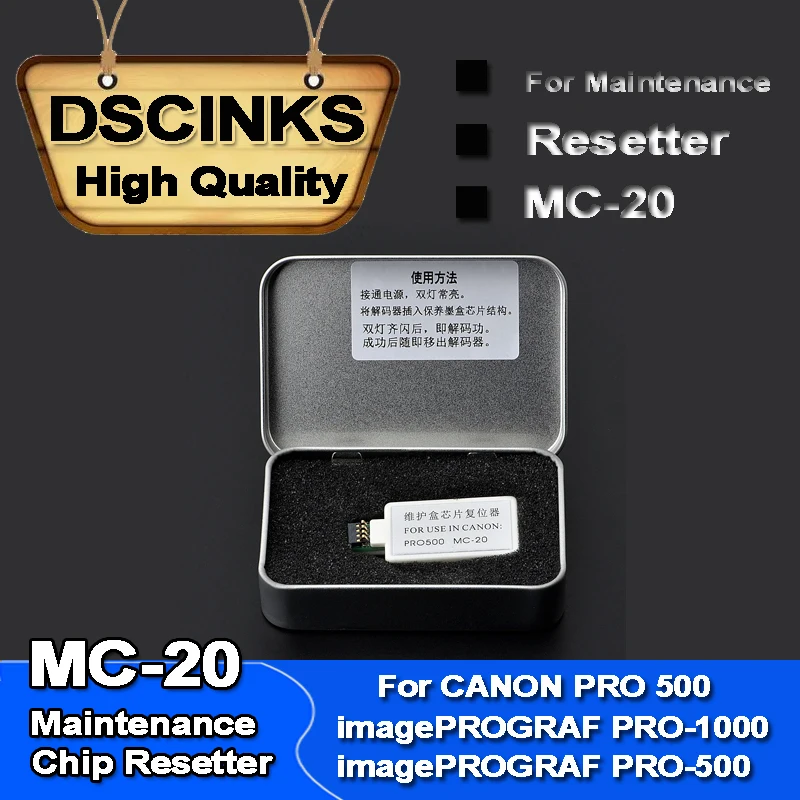 Mc-20 Mc20 Resetter Di Manutenzione Per Canon Pro 500 Pro 1000 Mc-20 Resetter Del Chip Del Serbatoio Dell'Inchiostro Di Scarto Pro-1000 Pro-500