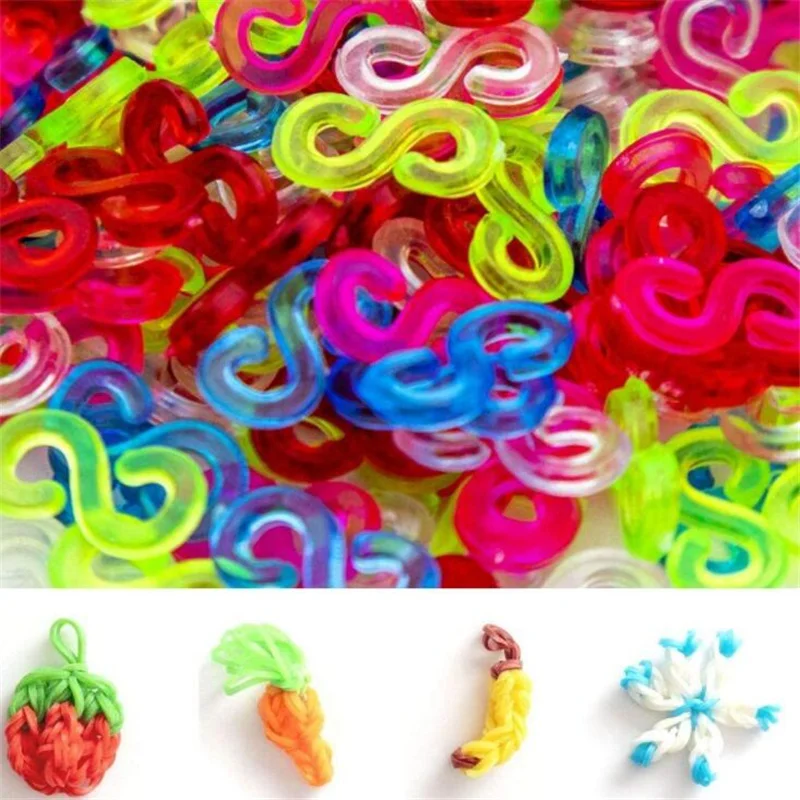 Loom Acrylic Rubber Band Clips  Rubber Bands Bracelets Crafts - 48pcs  11x0.5mm - Aliexpress