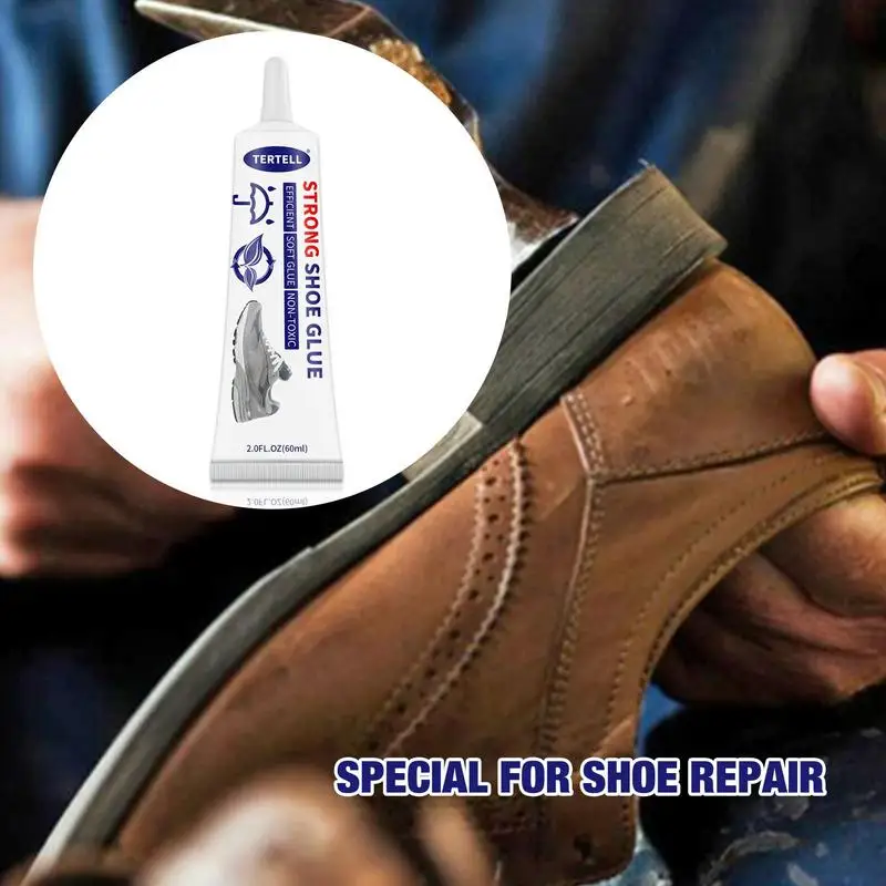 Shoe Glue 60ml Strong Shoe Glue Fast Repair Glue Sneakers Boot Sole Bond Adhesive Professional Sole Fix Shoemaker Mending Liquid Tool