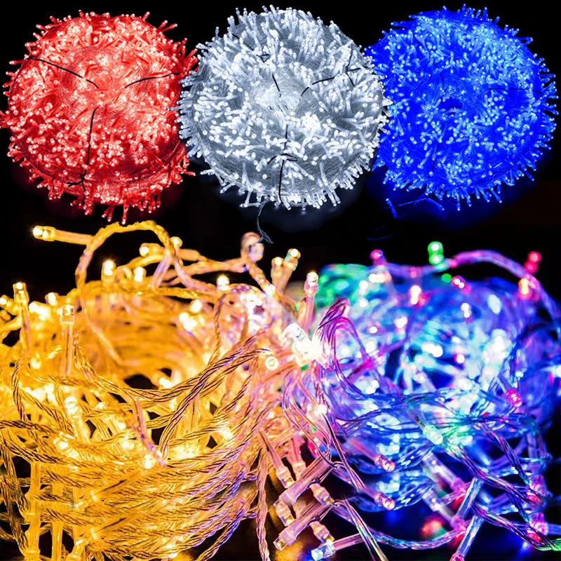 100LED Lighting Strings Fireworks Bulbs Garden Garland Fairy Light