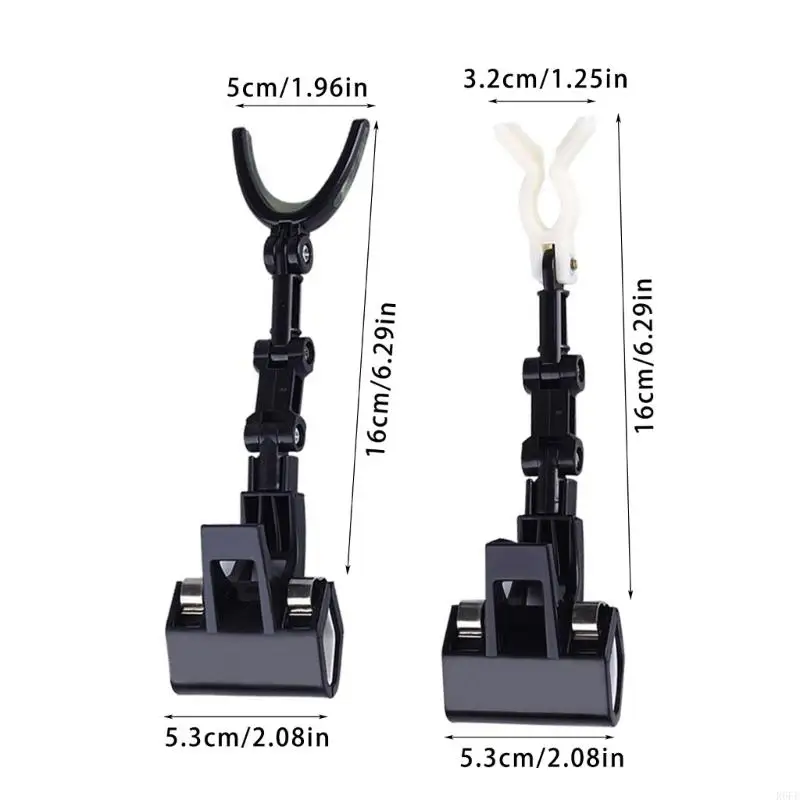 R6FE Bridge Raft Fishing Rod Holder Fishing Rod Tackle Rack Rest Head 360 Degree Rotations Stand for