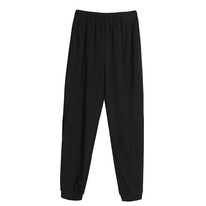 New Fashion Versatile Quick Dried Ice Silk Sports 9-Point Trousers Women'S Elastic Summer Thin Loose Casual Harlan Pants Female