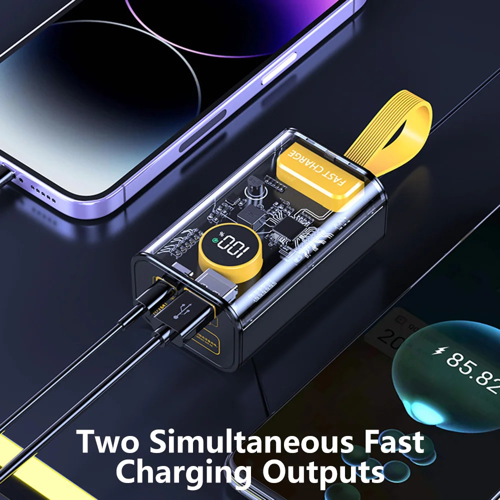 DIY Mobile Power PD22.5W Fast Charging Portable Power Bank 18650/21700 Battery Case With Battery Level Display Phone Accessorie power bank power bank case wireless power bank