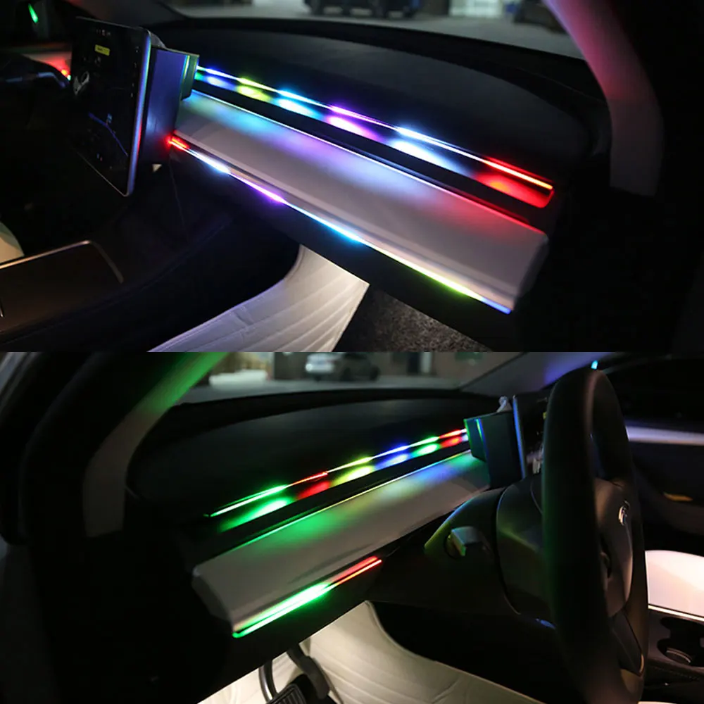รูปสินค้า ไฟ LED ตกแต่งรถยนต์ ควบคุมผ่านแอพพลิเคชั่นและรีโมท USB