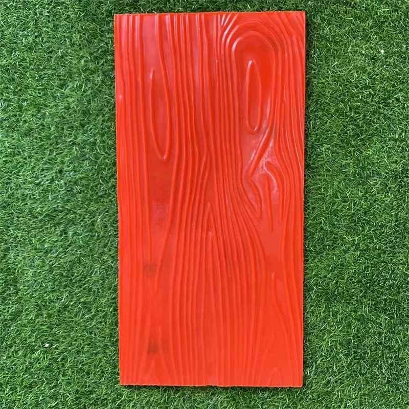Wood Grain Long Strip Cement Embossed Floor Mold Size 60X30Cm Artistic Concrete Imitation Cultural Stone Wall Embossing Mold