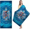 Datura And Turtle Quick Drying Printed Beach Bath Towel Adult Kids Swimming Microfiber Soft Breathable Lightweight Pool Towel 1