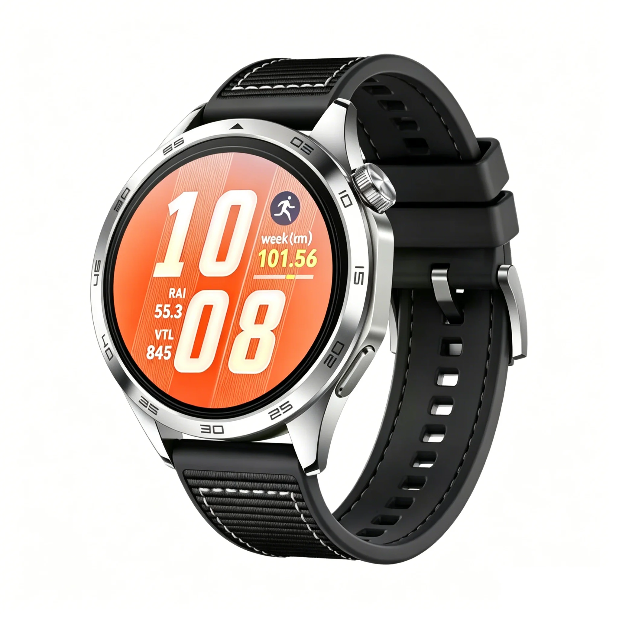 Universal 22mm Nylon+Silicone Sports Watch Strap Bracelet