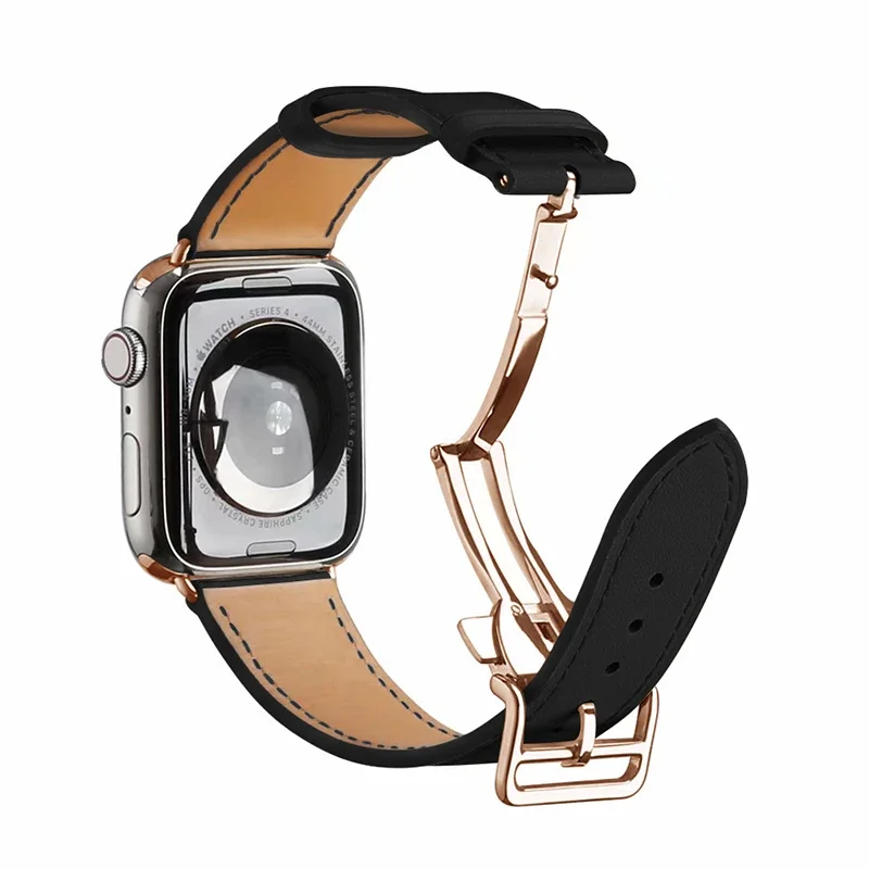 Premium Genuine Leather Watch Strap - Elegant Wristband