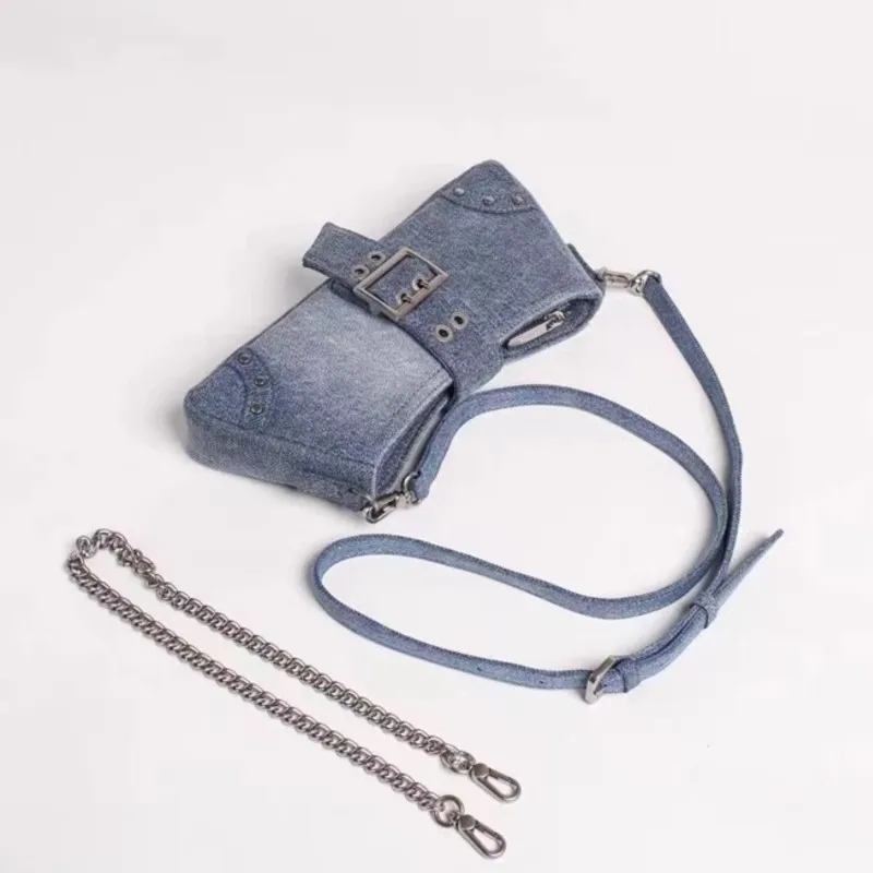 JIAERDI Sweet Cool Denim Y2k Shoulder Bags Female Versatile Chain Underarm Bag For Women Vintage Handbag Luxury Design Bag 2025