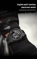 SMAEL 8105 Digital Watches Sports LED Wristwatches Men’s 50m Waterproof Watch Digital Light Stopwatch Watch for Men
