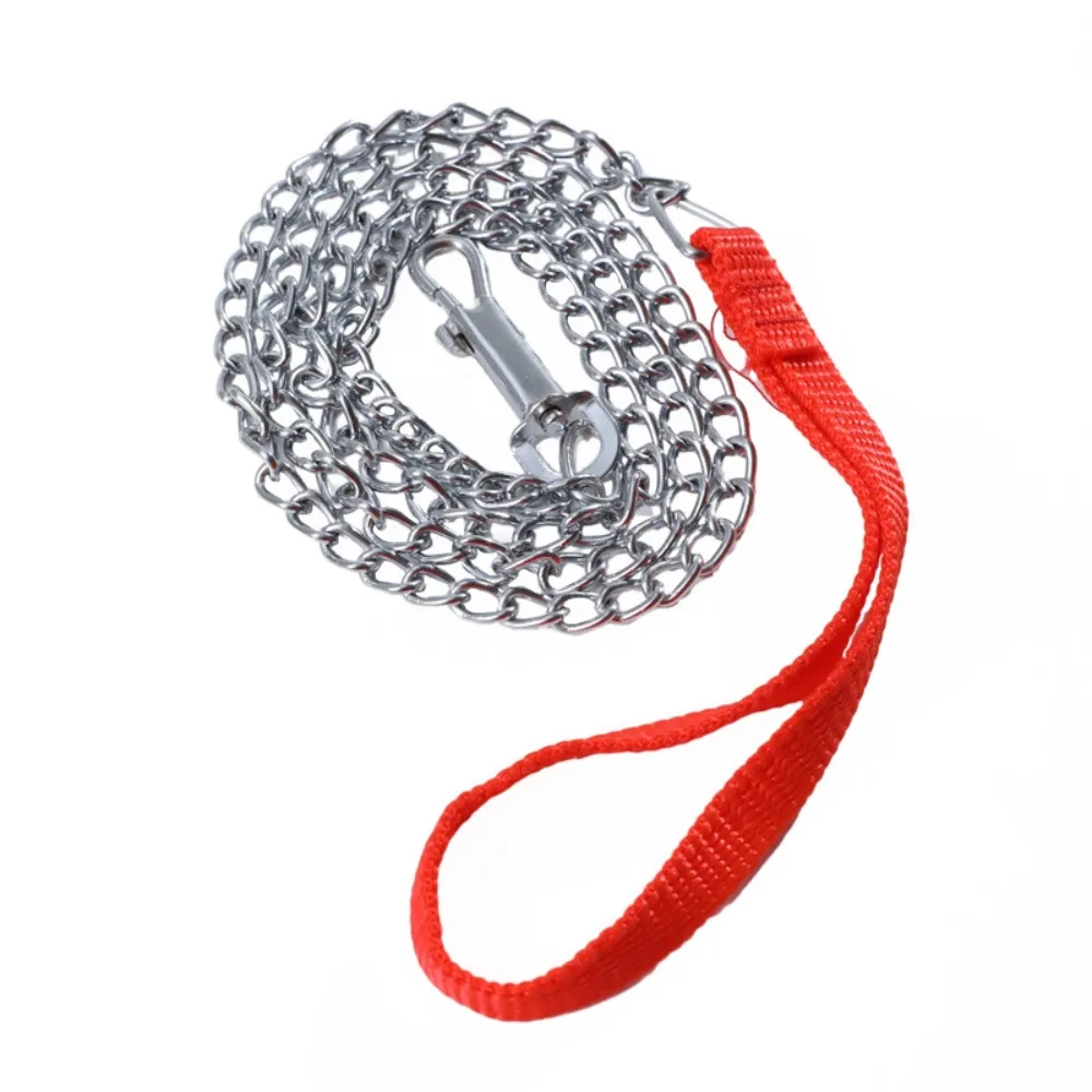 Foam Collar Iron Dog Chain Bite Resistant Anti-wear Pet Dog Leash Adjustable Rust-proof Dog Traction Rope Walking The Dog