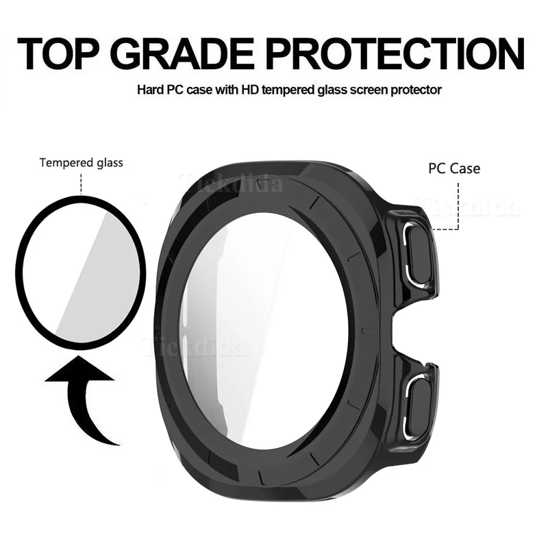 Galaxy Watch 7 Ultra Protective Case & All-Inclusive Tempered Glass Screen Protector