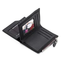 Men Wallet Short PU Leather Male Purse Black Coffee Credit Card Holders with Zipper Men Wallet Money Bag carteira masculina - Image 3