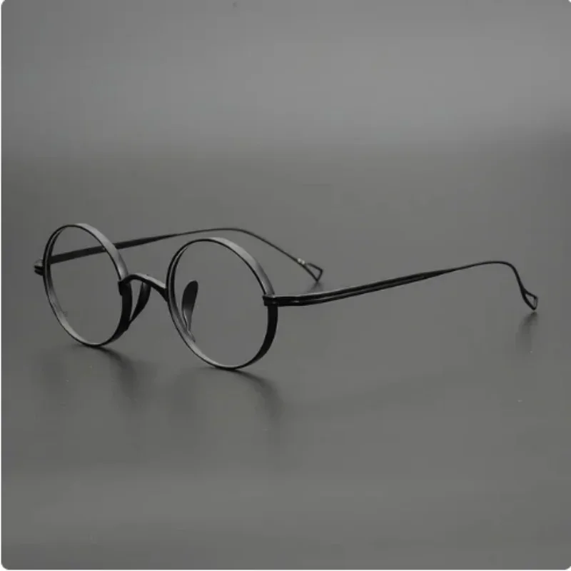 

2024 new titanium glasses frame retro small round glasses for men and women retro optical gold glasses for couples literary styl