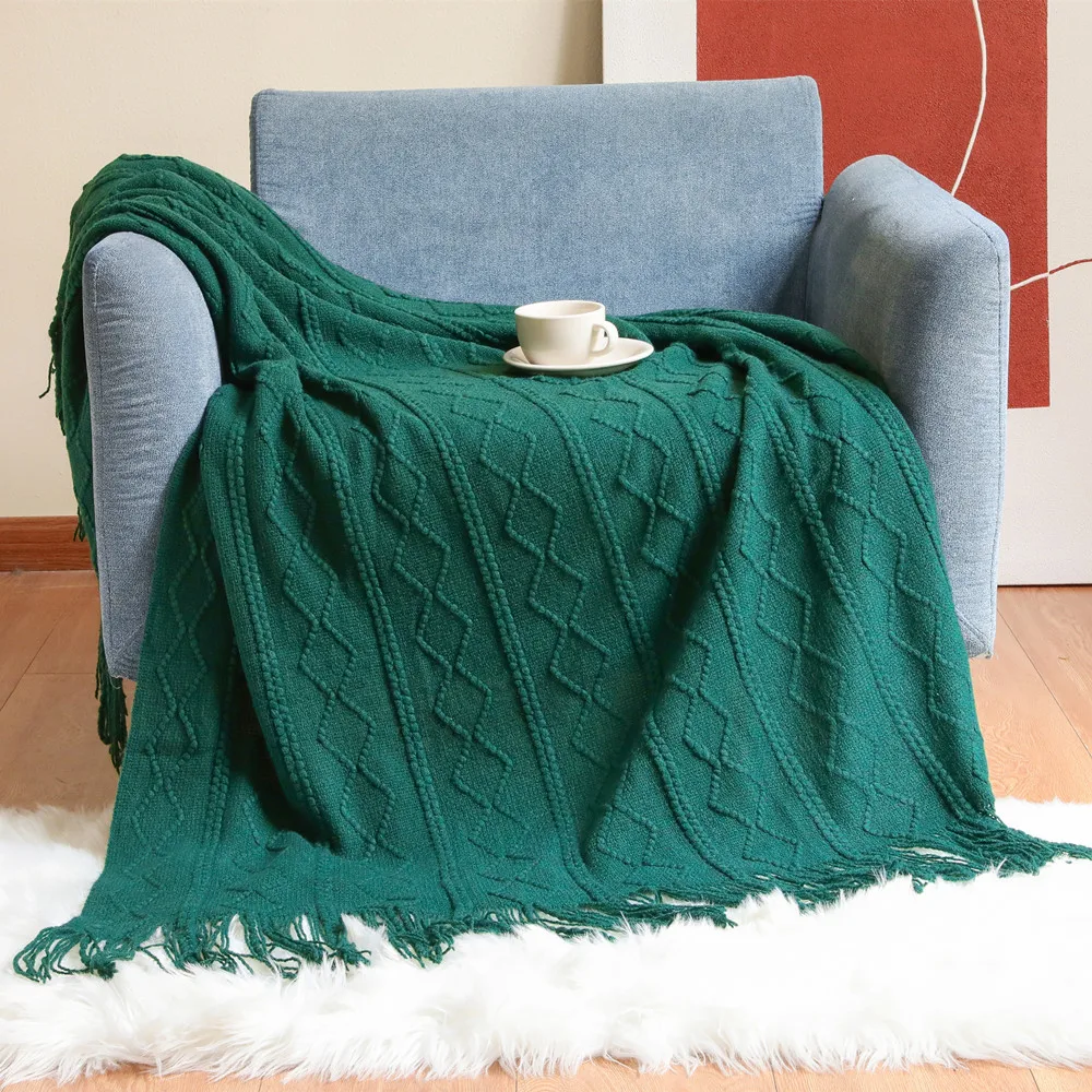 Manta verde multicolor ondulada para sofá, cama o sofá, manta de felpa  suave y mullida, manta de regazo de franela, súper acogedora y cómoda para