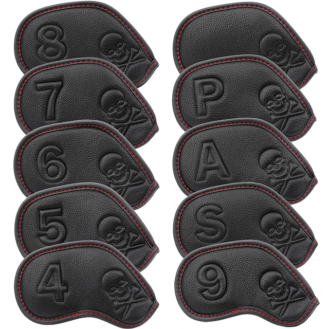 10pcs a Set Solid Leather Embossing Number Paint Edge Golf 