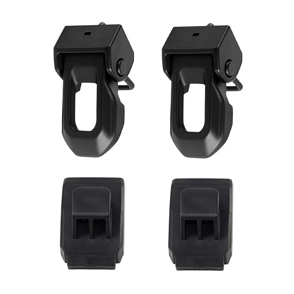 Locking Hood Latch for Jeep Wrangler JL JK 2007- Black Steel Hood Catches Kit for Passenger and Driver Side Accessories hood pins kit hood release latch repair kit