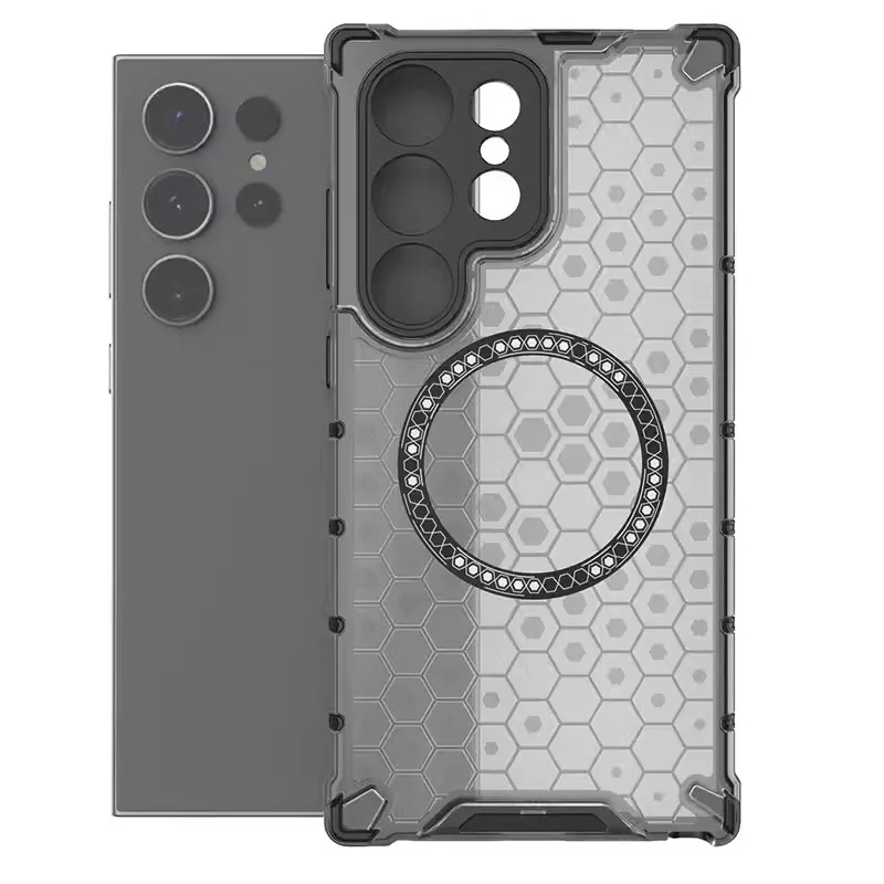 Magnetic Crystal Honeycomb Shockproof Soft Shell with Mag-safe and Air-cushion Protection