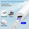 Portable Nail Dryer UV Led Lamp For Manicure Rechargeable Quick Dry Nails Gel Polish Drying Lamp Nail Art Tool Home Salon Use 3