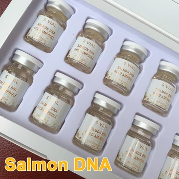 10pcs Salmon DNA PDRN Ampoule Skin Booster Serum Kit Facial Skin Whitening Moisturizing For 0.3mm Microneedle Serum