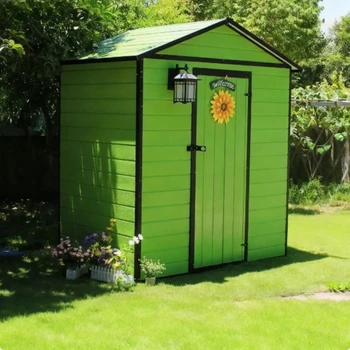 Rattan Style Outdoor Storage Shed 1