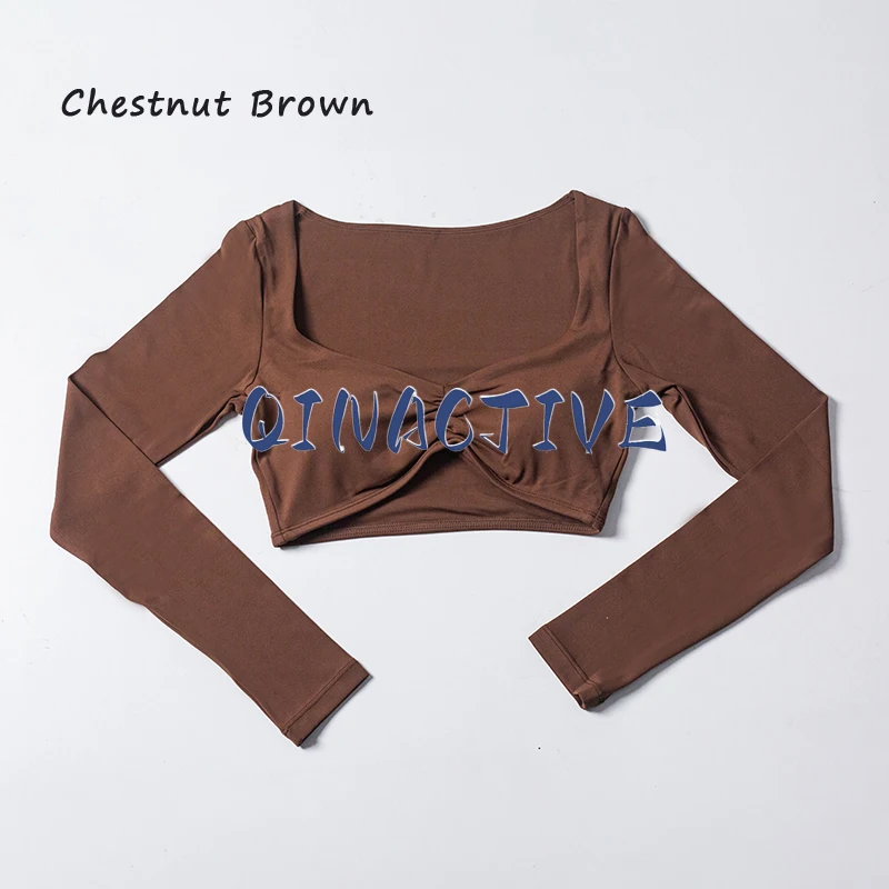 Women's Long Sleeve Crop Top Yoga Workout Shirt – Activewear Fitness Apparel