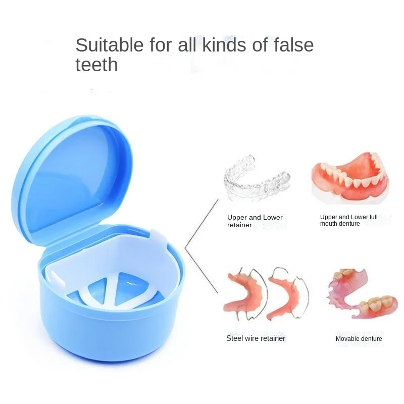 False Teeth Kits Fake Tooth Case Cleaning Storage Soaking Fake Teeth