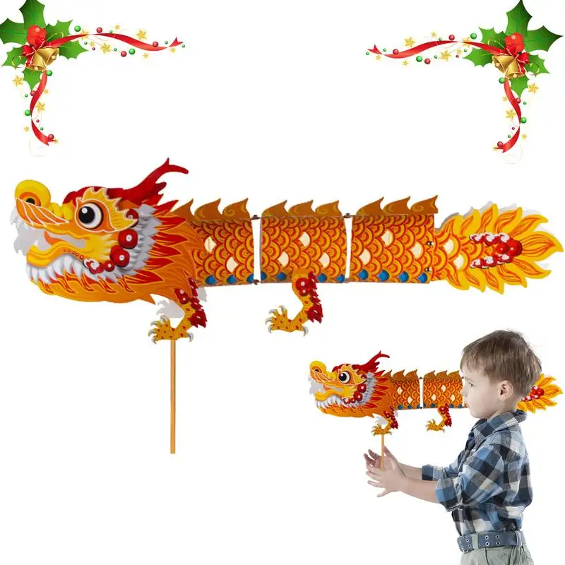 

Chinese New Year Handmade Lanterns Dancing Dragon DIY Handmade Chinese Lanterns Kits Traditional And Festive Celebrate Chinese