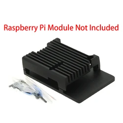 Aluminum Case with Dual Cooling Fan for Raspberry Pi - Durable Metal Shell Enclosure (Pi 4 Case no fan)