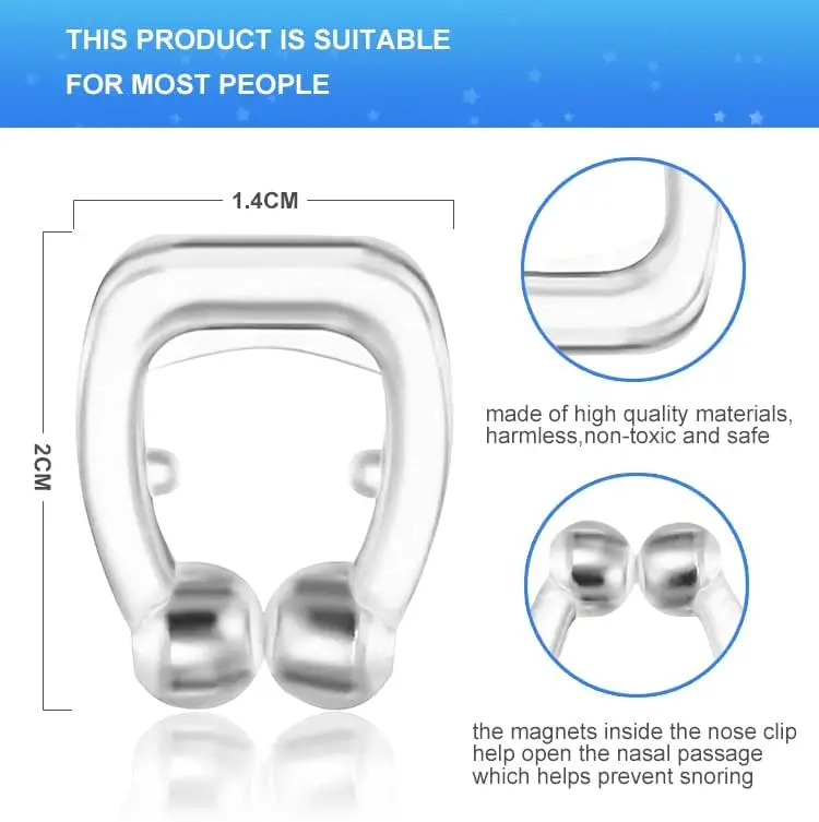 Anti Snoring Devices Silicone Magnetic Nose Clip Comfortable Nasal to Relieve Snore, Stop Snoring for Men and Women 3