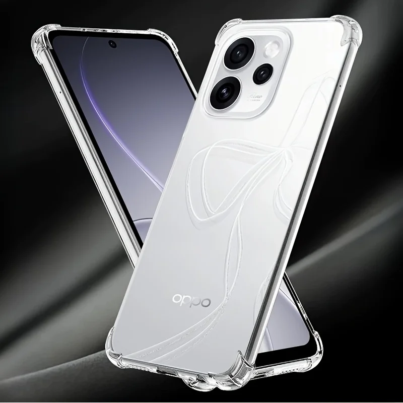 Transparent Shockproof Airbag Soft Silicone Phone Case with Clear Back Cover