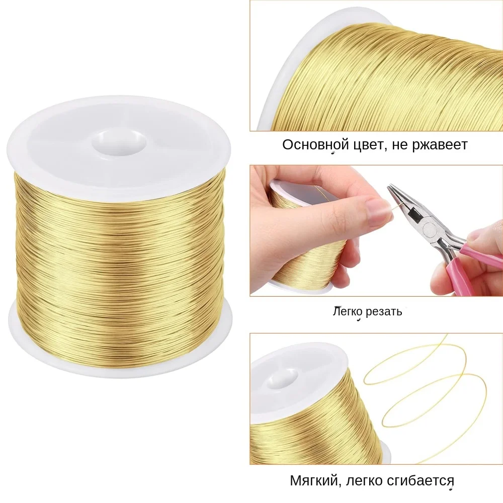 Premium Multi-Gauge Brass Craft Wire for Jewelry Making & DIY Projects (50g)