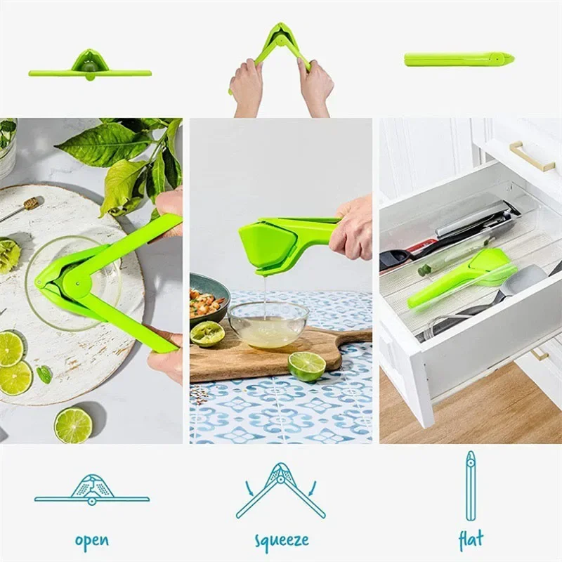 1PC Easy Squeezing Manual Lemon Juicer Citrus Juicer That Folds Flat for Space-Saving Storage Lemon Squeezer lemon squeezer,juice squeezer