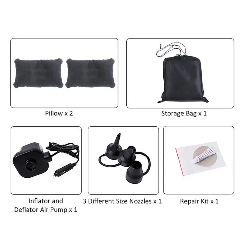 1.3x1.75m Inflatable Car Bed Camping Mattress For Car Sleeping Bed air Pump Air Mattress SUV Sleeping Pad