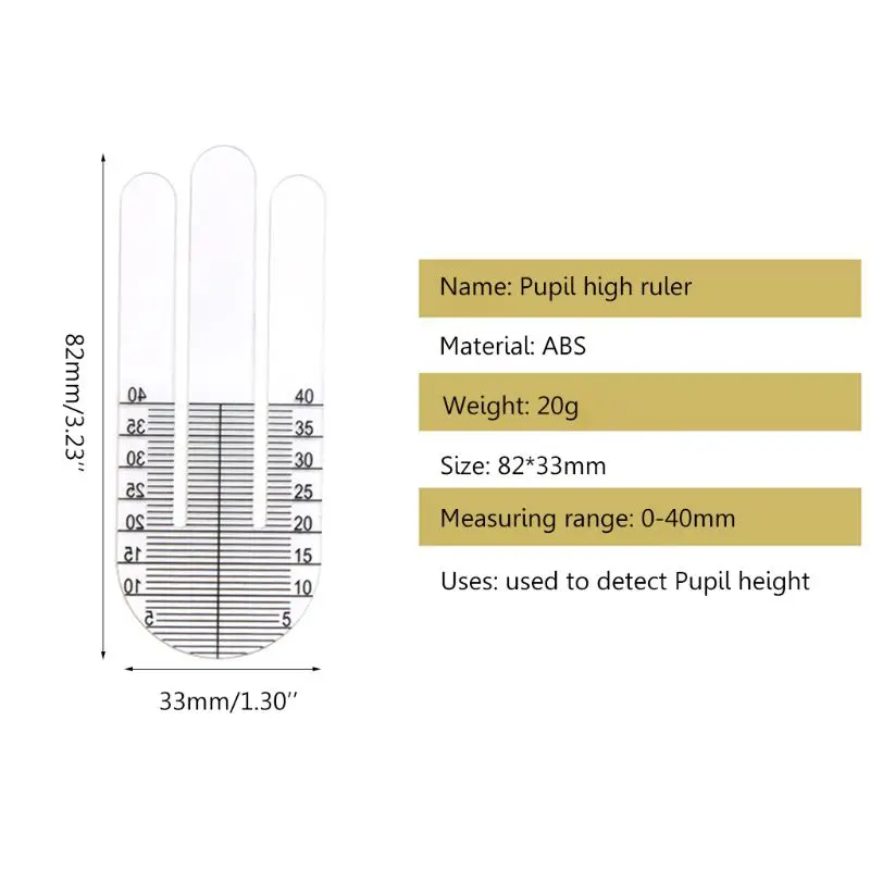 

1Pair Pupil Height Meter Optometry PH Tester Hospital Tool Professional