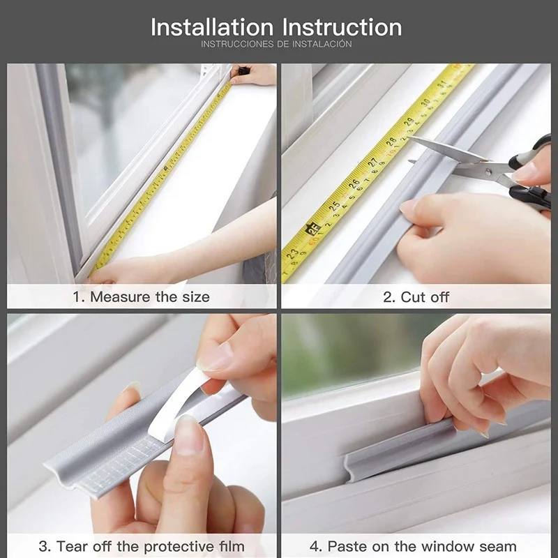 Sliding Window Seal Strip Acoustic Insect Windproof Dust Stopper Stripping Door Gap Filler Tape Wearable Sealer 40M White Black sealing strip