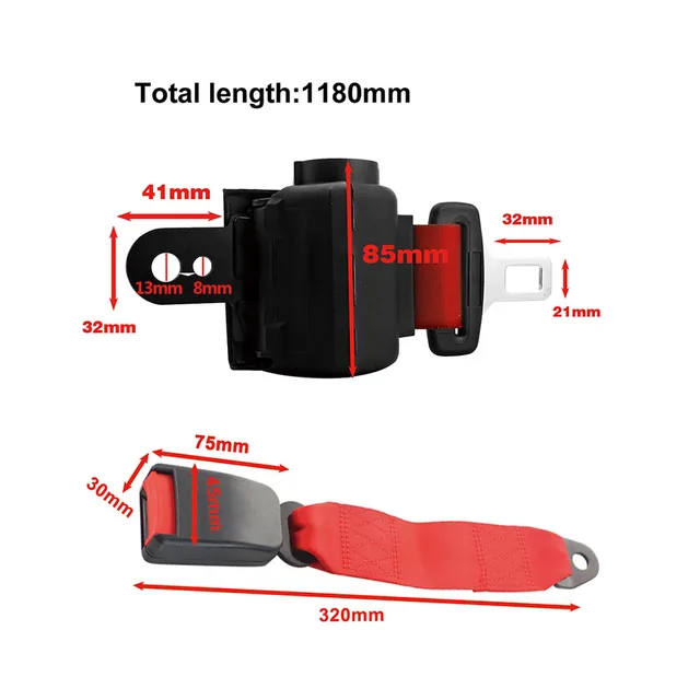 2 포인트 안전 벨트, 자동차 버스 랩 벨트