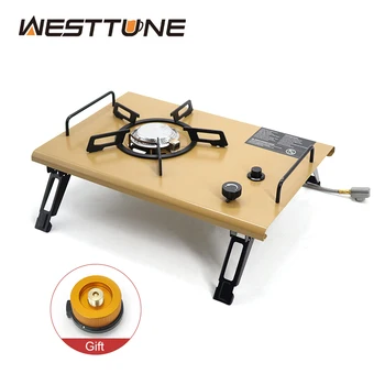 WESTTUNE Fornello da campeggio IGT Fornello a gas ad alta potenza da 4000 W Bruciatore a gas portatile pieghevole compatibile con tavolo IGT per cucinare all'aperto 1