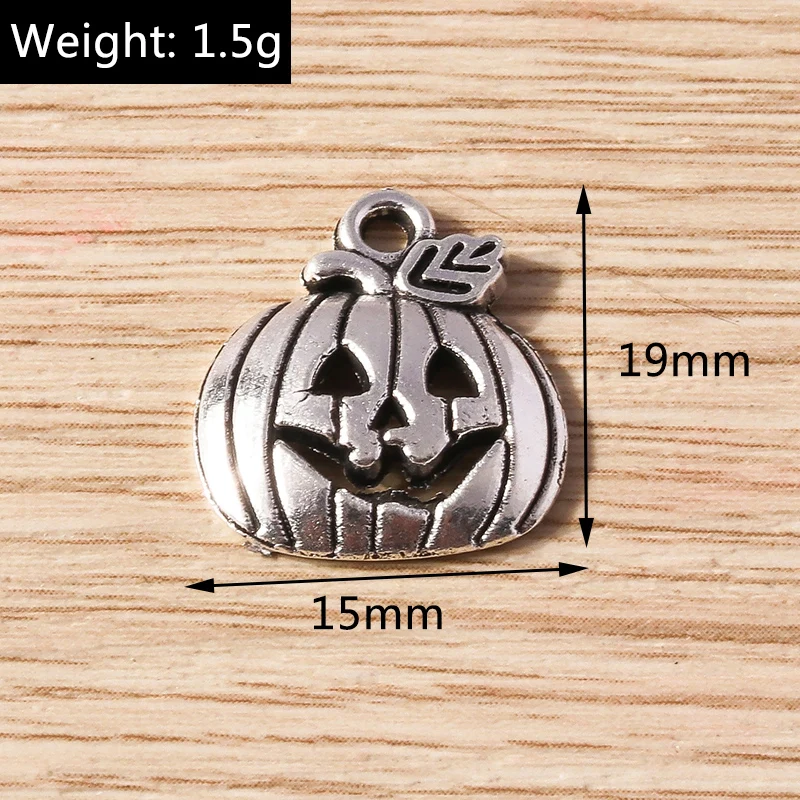 Tusember 10 Stück 28 x 31 mm Halloween-Anhänger für Ohrringe, Halsketten, Legierung, Spinnenanhänger, DIY, handgefertigt – Detail 12