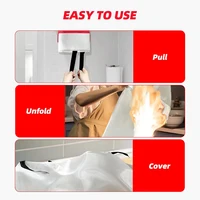 Pack Of 2 Fire Blanket Fiberglass Fire Emergency Rescue Shelter Flame Retardant Escape Survival Safety Cover 2